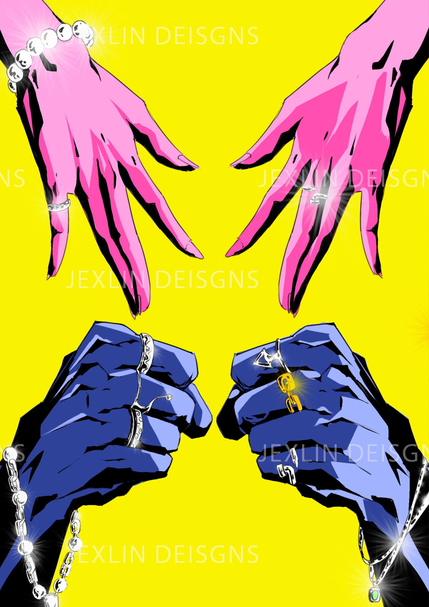 Jewelry Hands Poster