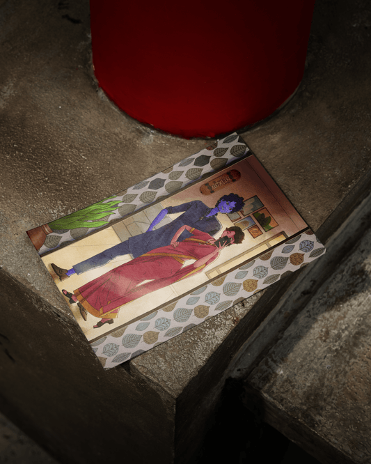 Mirror Selfie in Ethnic Wear Jex and Lin Poster