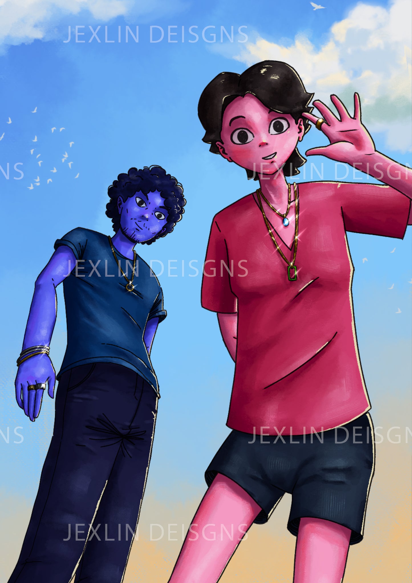 Blue Sky Jex and Lin Poster